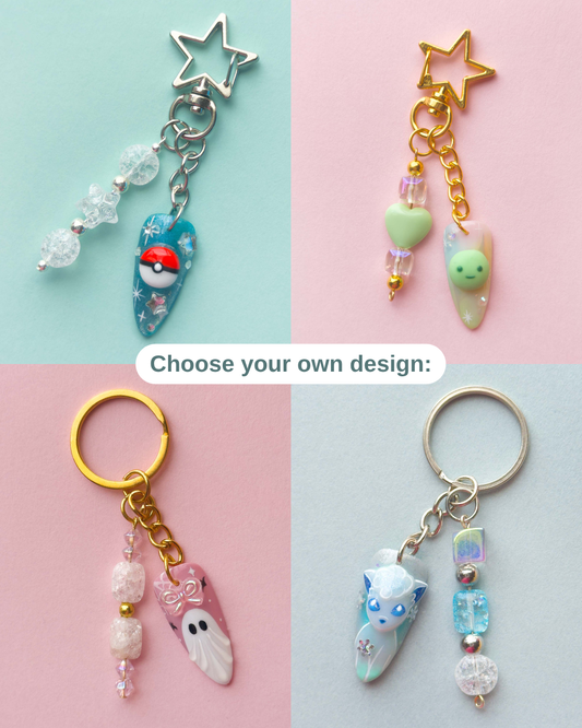 Customizable NFC Nail Keychain
