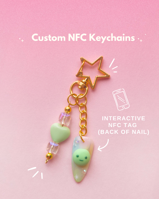 Customizable NFC Nail Keychain